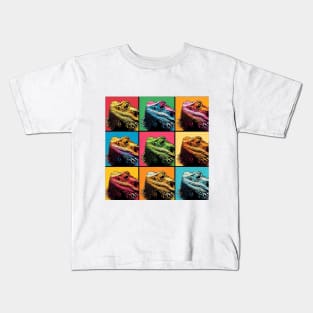 Bearded Dragon Pop Art v1 Kids T-Shirt